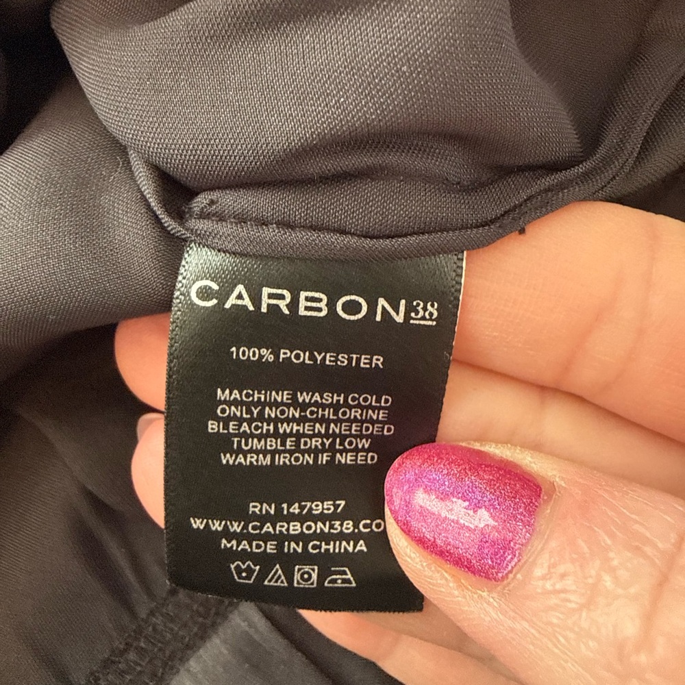 Carbon38 Black Satin Women's Hoodie - Picture 5 of 5